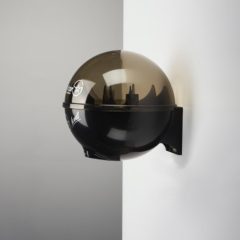   Germstar Handdesinfektions-Starterset mit Wandspender und 1 Nachfüllbeutel, schwarz - rauchgrau (mit 4 D-Batterien)