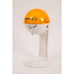   Germstar Handdesinfektions-Starterset mit Spender und Tischständer, weiß - orange (mit 4 D-Batterien)
