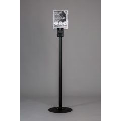   Teljes magasságú talpas állvány (USA), fém, fekete - füst (adagoló gömb nélkül)